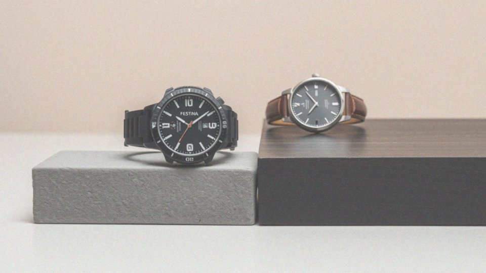 Jakie są różnice między zegarkami sportowymi a eleganckimi Festina na pasku?