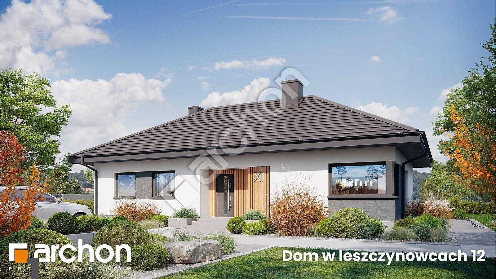 Dom w leszczynowcach 12 – funkcjonalny projekt domu parterowego z wyraźnym podziałem stref